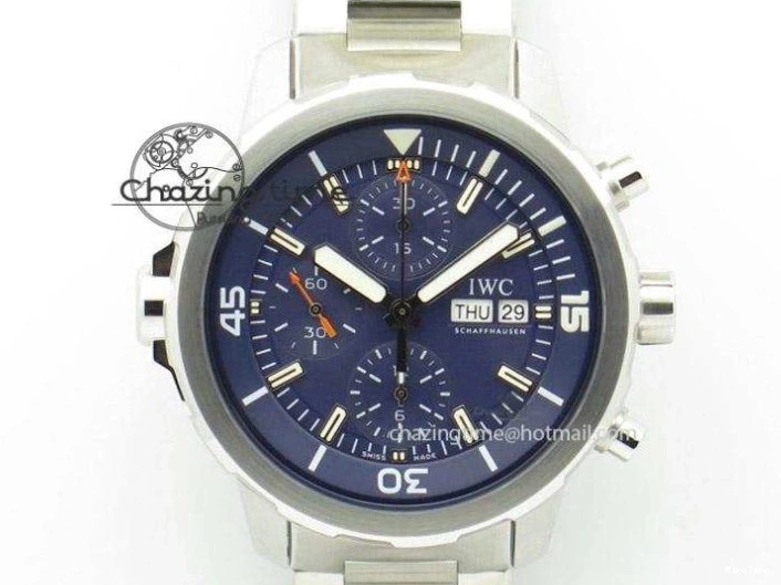 MIROTIME 0217 EasyMatch Aquatimer Automatic IW329004 V6F 1:1 Best Edition Blue Dial On SS Bracelet MIYOTA 7224